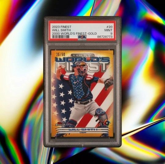 2023 TOPPS DODGERS M WILL SMITH TEAM USA WORLD'S FINEST GOLD #35/50 PSA 9 π₯π₯