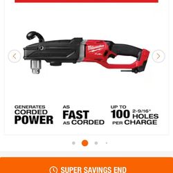 M18 FUEL 18V Lithium-Ion Brushless Cordless GEN 2 SUPER HAWG 1/2 in. Right Angle Drill 
