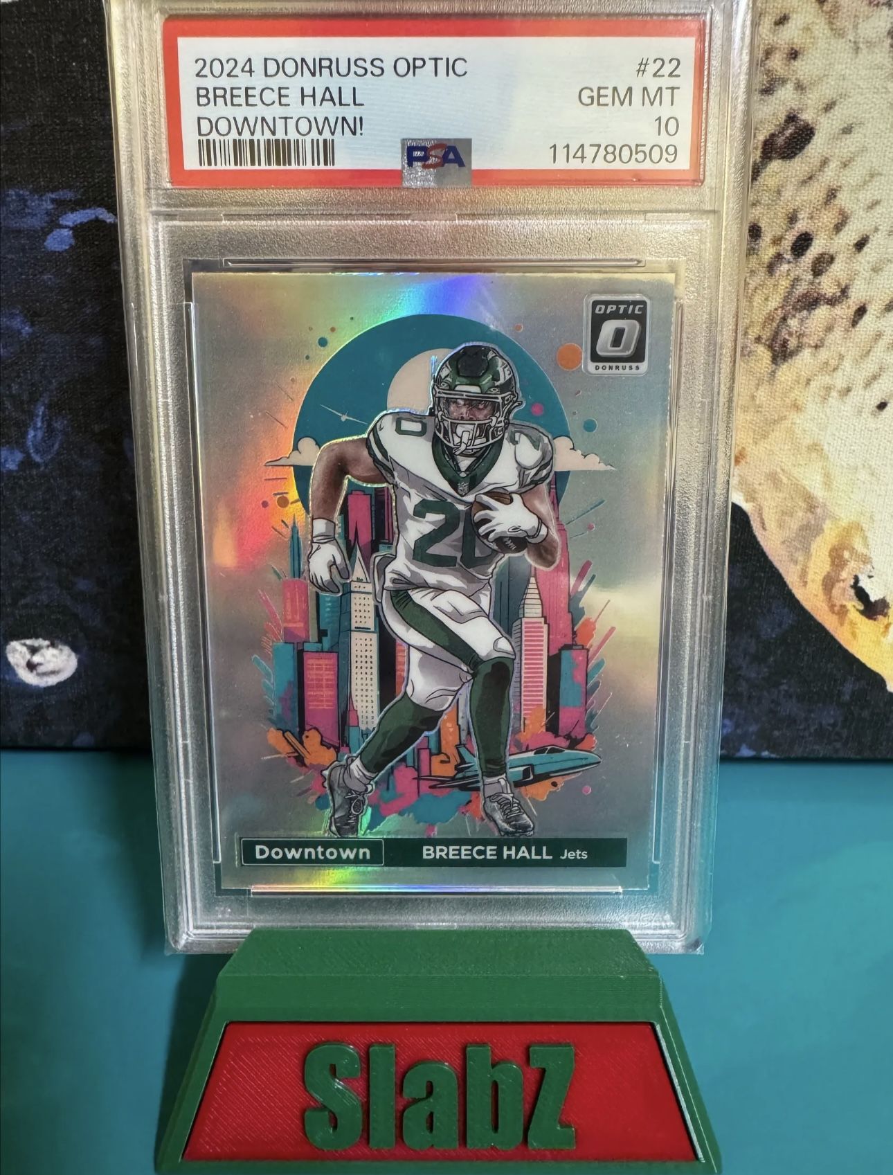 2024 Breece Hall Optic Downtown#22 PSA 10