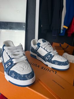 Denim Louis Vuitton trainer sneaker