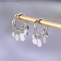 "Beautiful Shaking Silver Plated Fashion Hoop Earrings for Women, VP1017