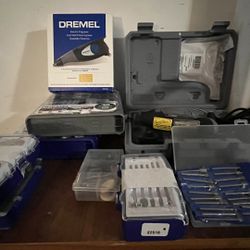 3 Dremel tools + multiple cutting/grinding/sanding accessories and tips