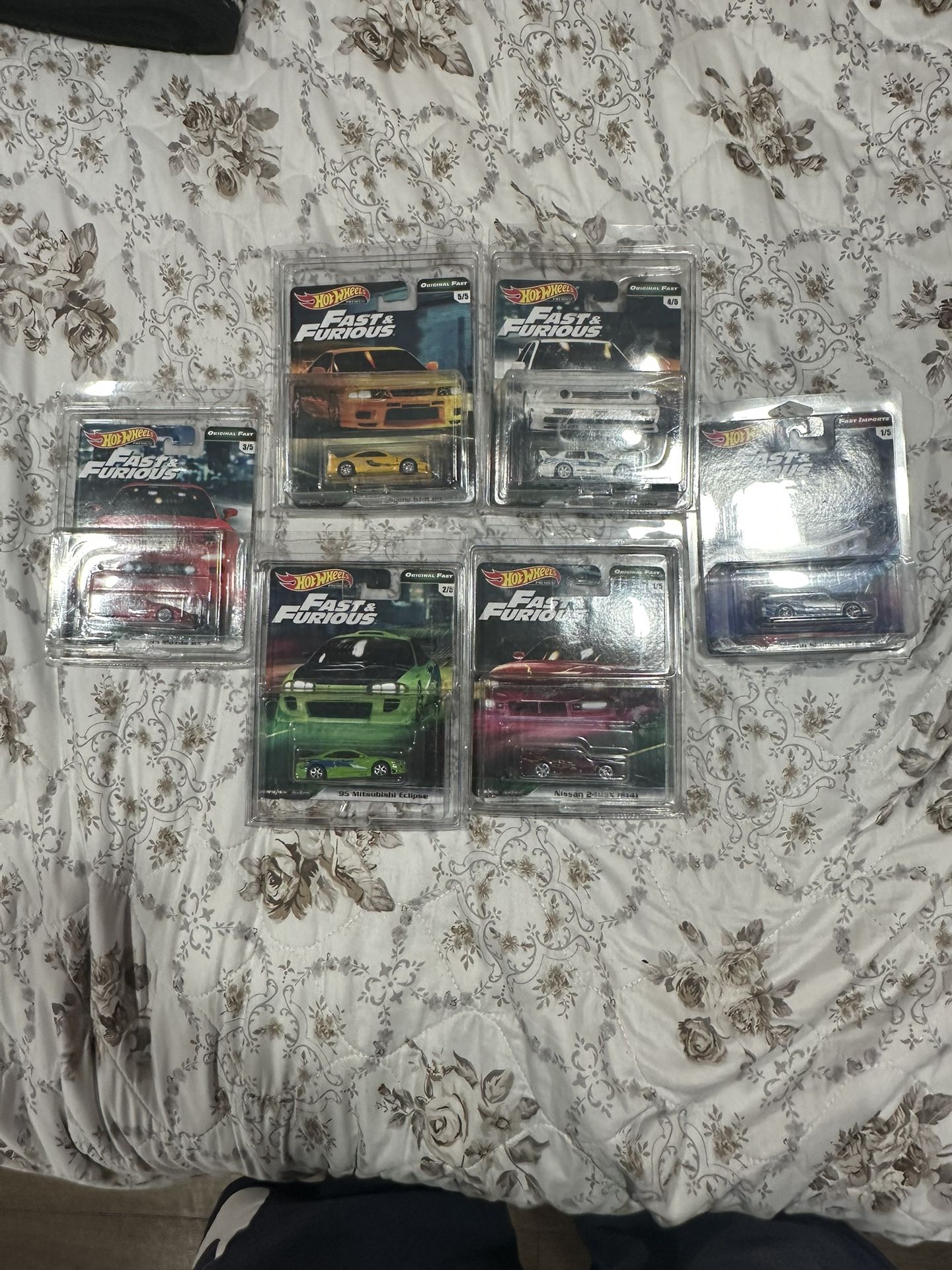 Hot Wheels Premium Fast And Furious "Original Fast" Complete Set Of 5 Cars & Hot Wheels 2019 - Nissan Skyline GT-R (BNR34) (Gray) Fast & Furious