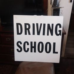 30 × 30  Handmade  Driving  School  Wood  Sign 