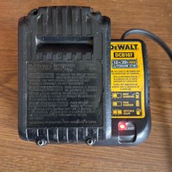 DEWALT Battery and Battery Charger DCB107