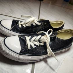 Converse Black Sparkle Size 9 Women 