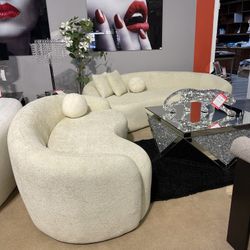 Bubble Bonita Boucle Living Room Set / 2pc 