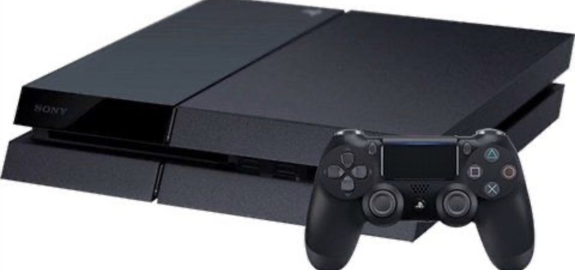 PS4 with cables and 1 controller