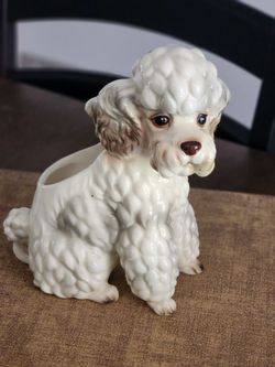 Vintage Poodle Planter