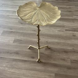 Gold Lily Pad Side Table 