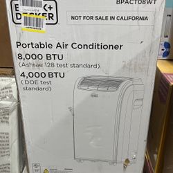 BLACK+DECKER 8,000 BTU Portable Air Conditioner with Remote Control, White