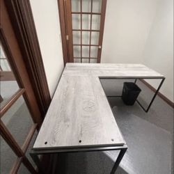 L-Shaped Office Desk – Good Condition!