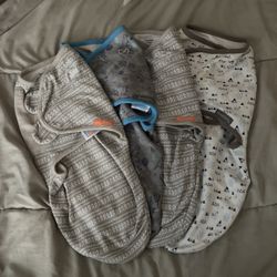 4 SwaddleMe Baby Velcro Swaddles (S/M)