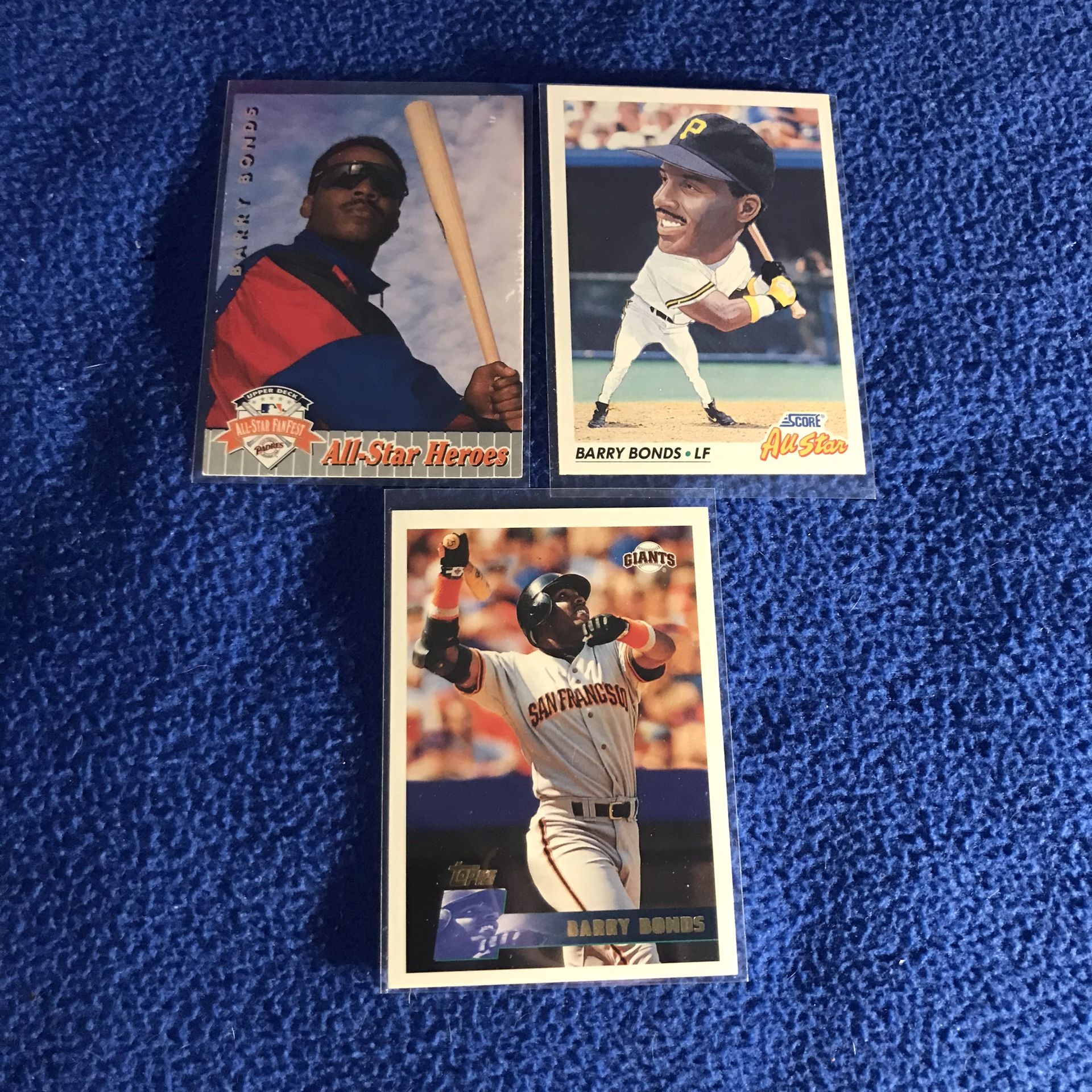 Barry Bonds Baseball Cards Pirates Padres Giants 