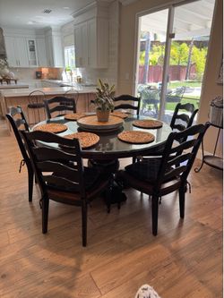 Dining Table - 60 inch round with 6 Chairs
