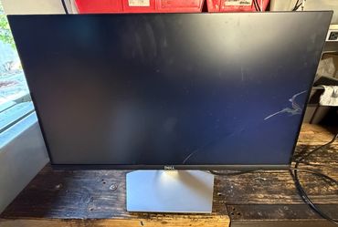 Dell S2421H flat panel 24” monitor, lcd cracked, no power cord, for parts/repair