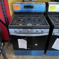 New Whirlpool 5 Burner Gas Stove 30” Wide