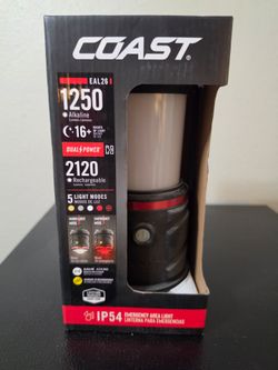 Coast EAL26 1250 Lumens Alkaline Battery Dual Power Camping Lantern Flashlight