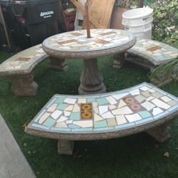 Concrete Patio Table