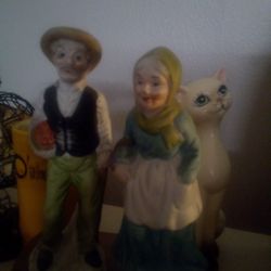 Old Man Old Woman Figurines 