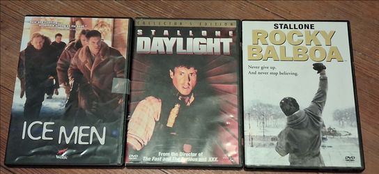 Lot of 3 DVDs – Ice Men, Daylight, Rocky Balboa Sylvester Stallone Action Drama