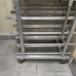 Food Prep Cart With Can Holder