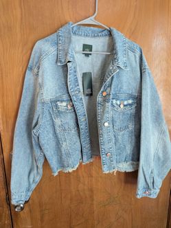New women's jean jacket size L