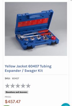 Yellow Jacket 60407 Tubing Expander / Swager Kit