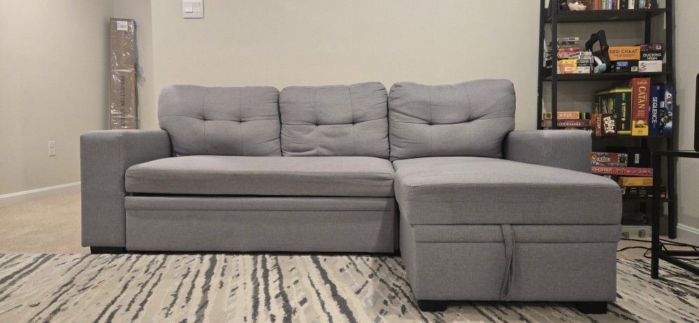 85inch Sleeper Sofa with Chase and Storage. NEED TO SELL IT ASAP.