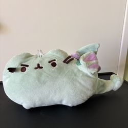 Gund Pusheen Dragonsheen Plush Green And Purple With Wings That Flap 