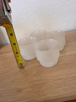 Frosted votive candle handlers