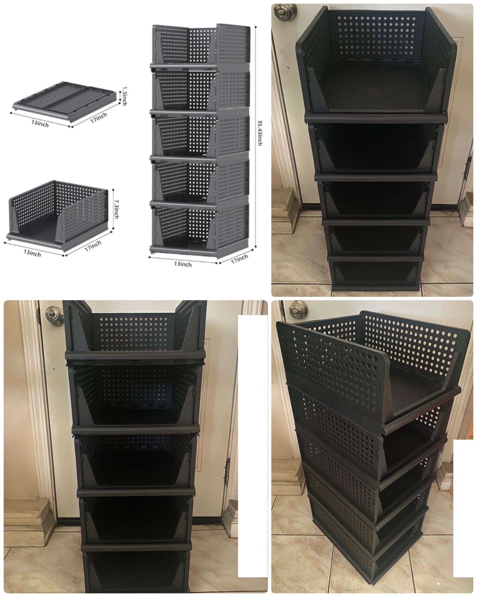5-Stackable Closet Organizers $25
