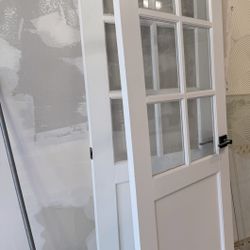 White Exterior Double Door Like New