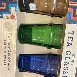 Set of 4 Moroccan Beldi tea glasses