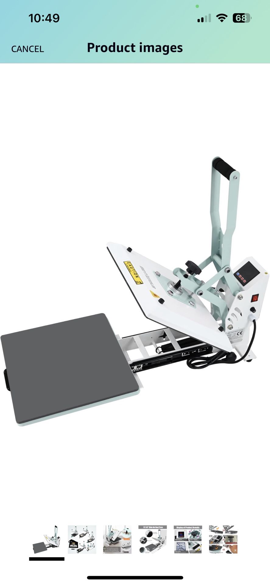 BetterSub Heat Press 15x15 inch Digital Heat Press Machine, Slide Out Industrial Quality T-Shirt Heat Transfer Machine Teal
