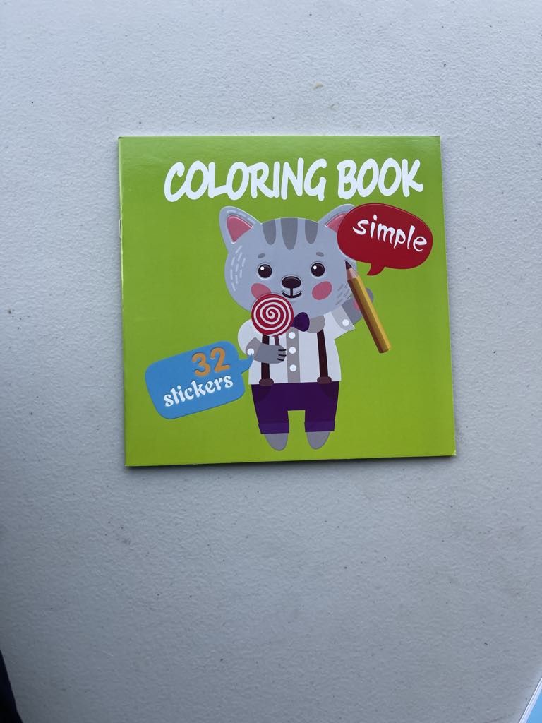 Simple 4 Coloring Book with Stickers