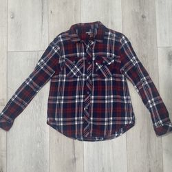 Flannel Plaid Cotton Shirt for Women Long Sleeve Button Down Casual Blouse