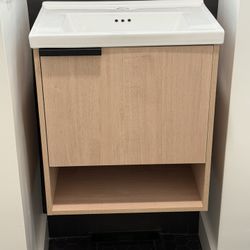 Brand New Vanity With Cosmetically Damaged Sink