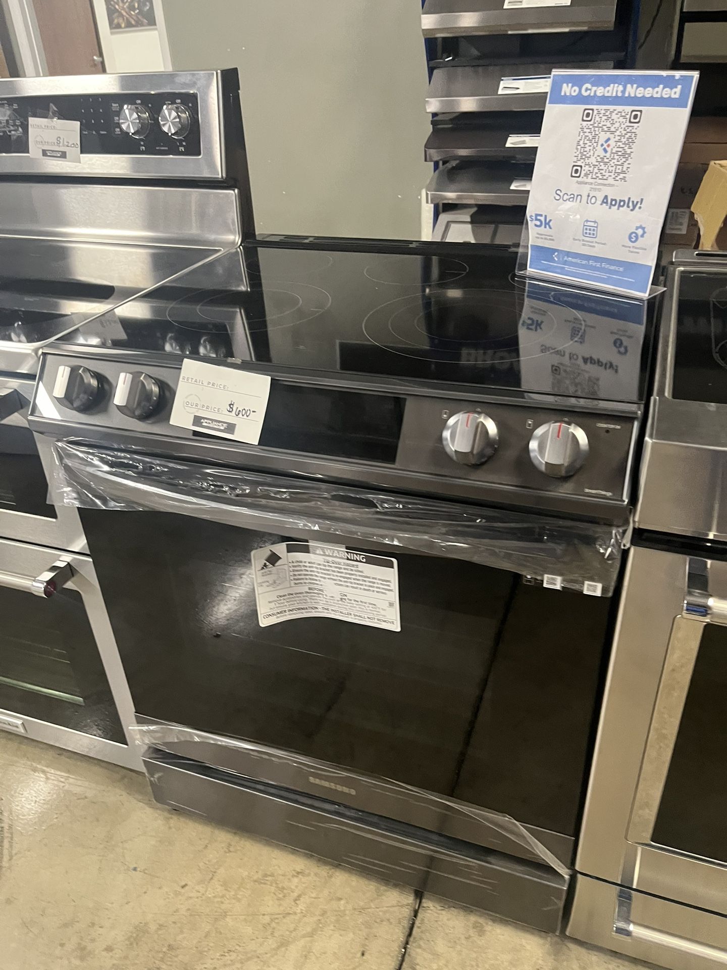 SAMSUNG SLIDE IN ELECTRIC RANGE