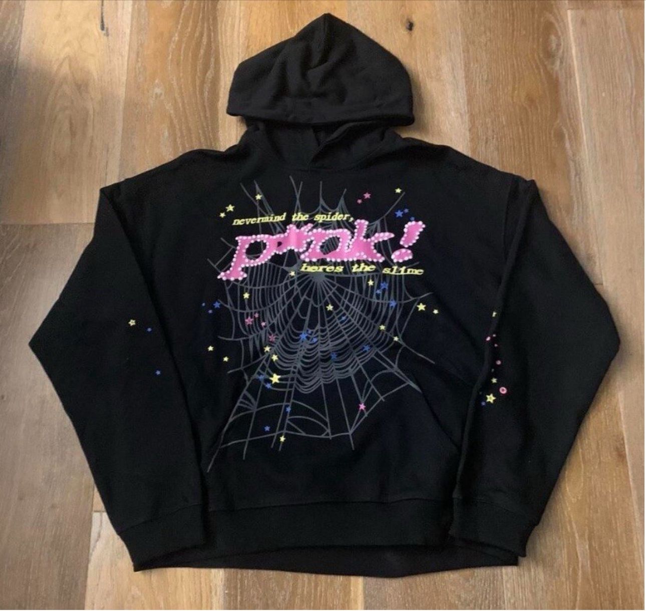 Black Punk Sp5der Hoodie Men’s Size Small