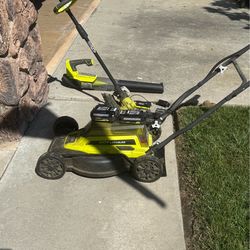 Used Ryobi mower, blower and weed eater