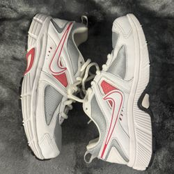 Nike Kids Sneakers Size 4Y (EU 36) White Gray Red | Youth Running Shoes