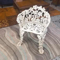 Vintage Cast Iron Grapevine Garden Patio Chair