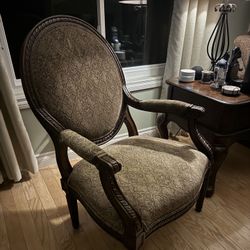 Beautiful Upholstered Wood Chair