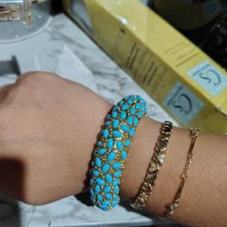 Vintage Turquoise Bracelet Cuff 