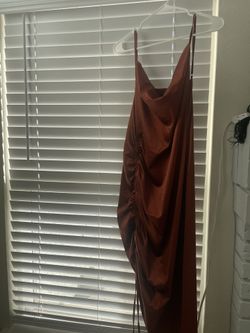 Burnt Orange Silk Dress