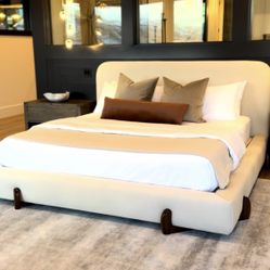 CUSTOM MADE WOOD BED 