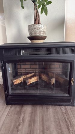 Electric Fireplace Heater with Log Insert