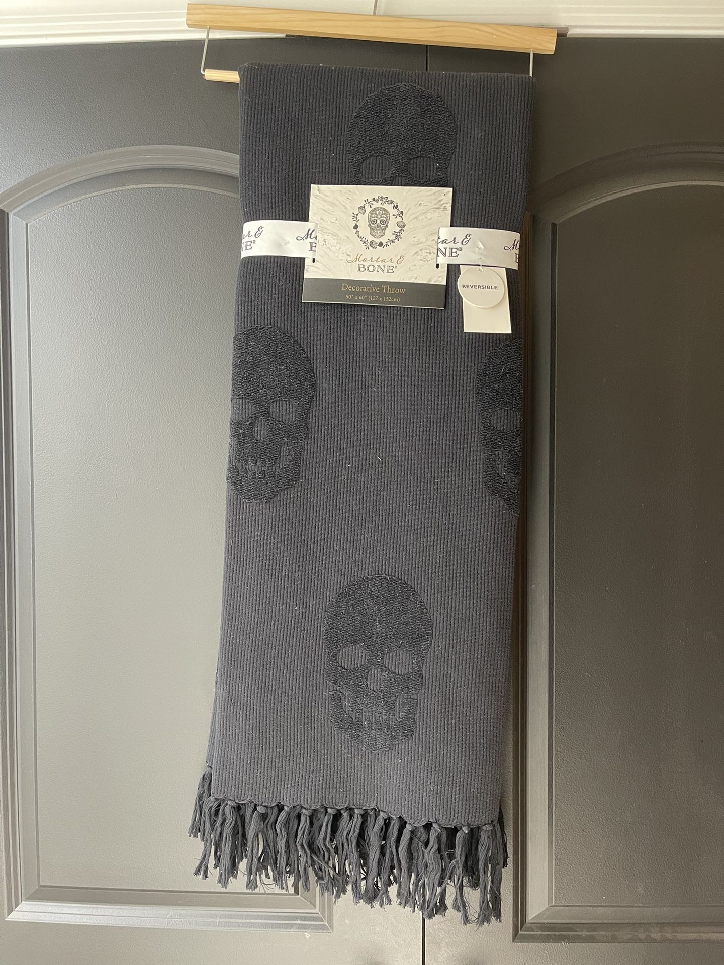 Mortar And Bone Halloween Skull Blanket