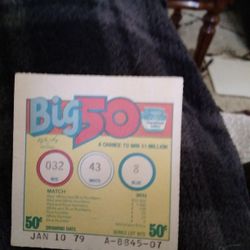 Pa Lottery Ticket. 1979